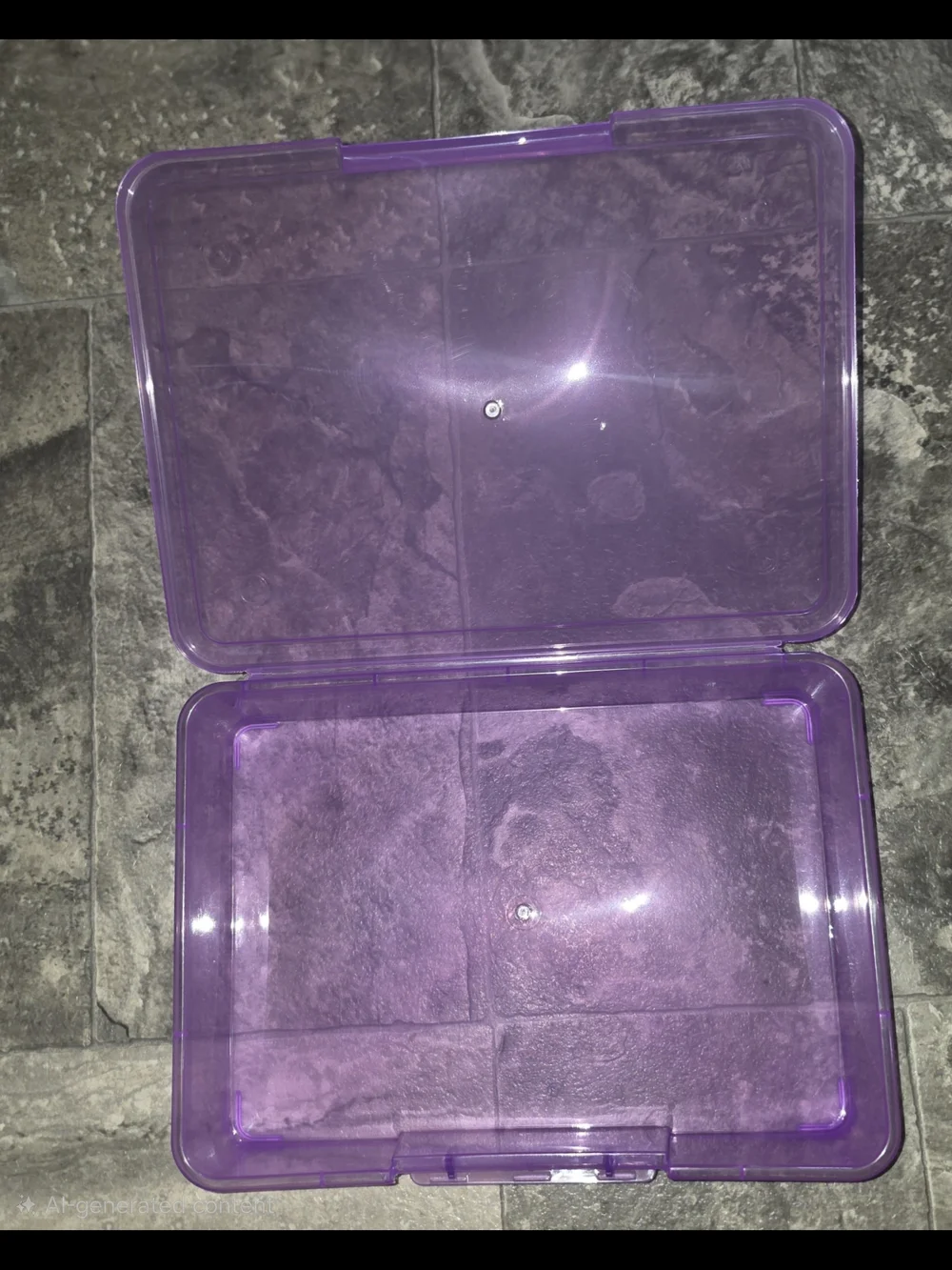 Purple Transparent Plastic Storage Case BNIB